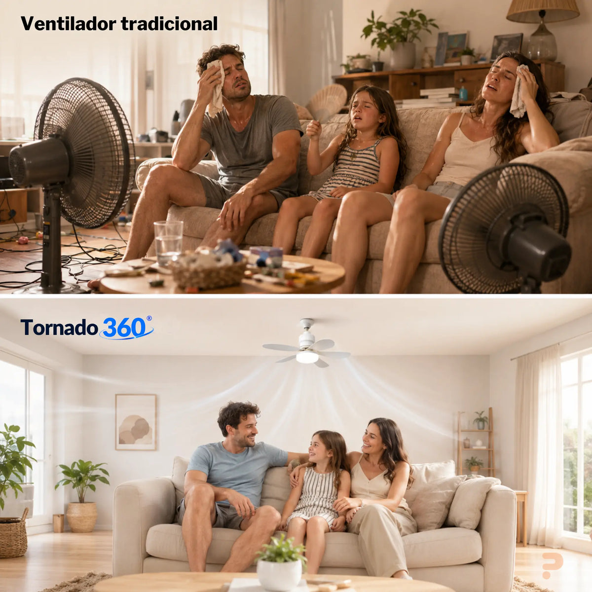 Super Ventilador TORNADO 360® + Lâmpada Smart Led + FRETE GRÁTIS